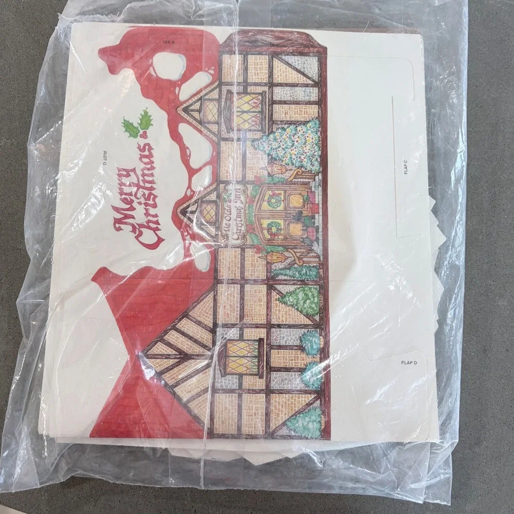 Vintage 1987 Current Inc Christmas Cottage Baked‎ Goods Gift Boxes Recipe Cards